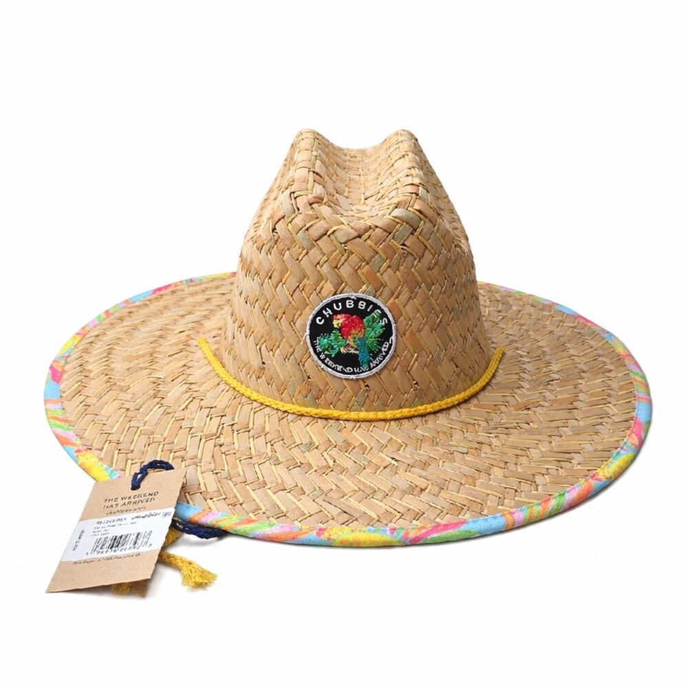 Chubbies “The Hooligan” Straw Hat | One Size | NWT Festivalcore Coastal Beach - Picture 2 of 6